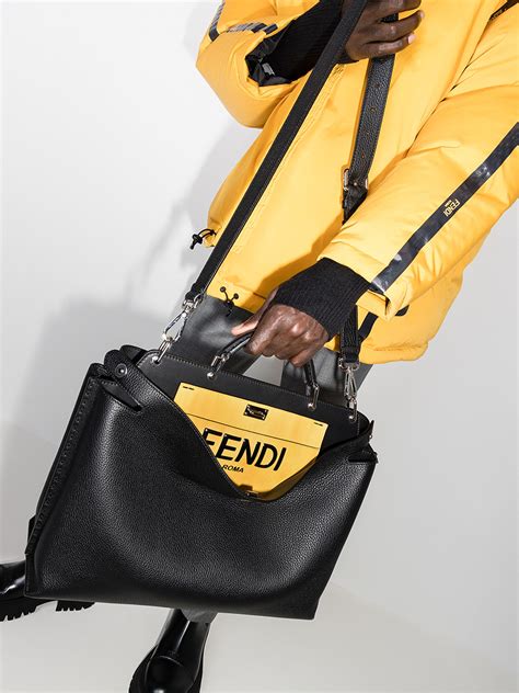 fendi peekaboo 码|Fendi peekaboo leather bag.